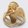 Skulpturale Mini-Haarklammer – Warm Gold Skulpturale Mini-Haarklammer – Warm Gold