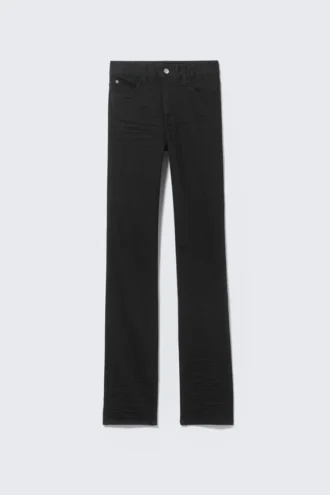 Sleezie High Waisted Skinny Jeans – Schwarz