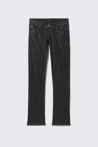 Sleezie Low Rise Skinny Cracked Jeans – Schwarz | Cheap Monday Gb