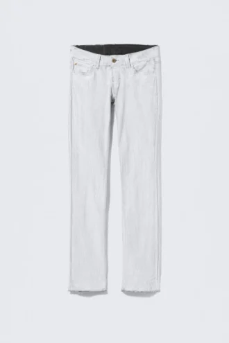 Sleezie Low Rise Skinny Cracked Jeans – Weiß | Cheap Monday Gb