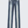 Sleezie Low Waist Skinny Straight Jeans – Blue Spray Sleezie Low Waist Skinny Straight Jeans – Blue Spray