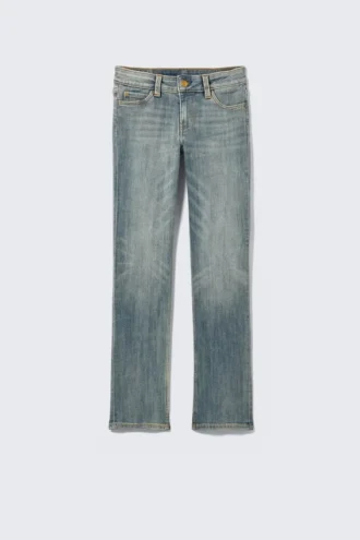 Sleezie Skinny-Jeans mit niedriger Leibhöhe – Puddly Blue | Cheap Monday GB