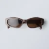 Slide Curved Frame Unisex-Sonnenbrille – Dunkelbraun Slide Curved Frame Unisex-Sonnenbrille – Dunkelbraun