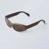 Slide Curved Frame Unisex-Sonnenbrille – Dunkelbraun Slide Curved Frame Unisex-Sonnenbrille – Dunkelbraun