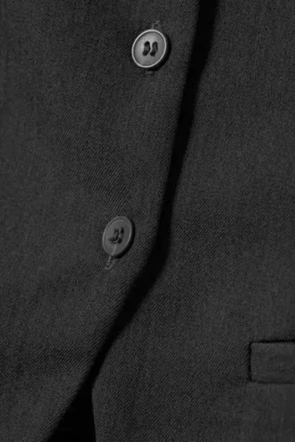 Slim-Fit-Anzugweste – Dunkelgrau meliert