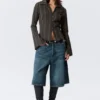 Slim-Fit-Bluse mit Struktur – gestreift, dunkelgrau Slim-Fit-Bluse mit Struktur – gestreift, dunkelgrau