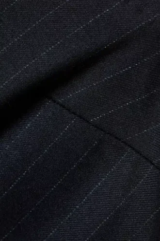 Slim-Fit-Haltertop – Dunkelblau – Nadelstreifen