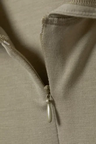 Slim-Fit-Kapuzenpullover aus Lyocell mit Reißverschluss – Light Mole
