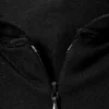 Slim-Fit-Kapuzenpullover aus Lyocell mit Reißverschluss – Schwarz Slim-Fit-Kapuzenpullover aus Lyocell mit Reißverschluss – Schwarz