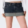 Slim-Fit-Mini-Rock aus Denim mit niedriger Leibhöhe – Blue Anthem – Mittelblau Slim-Fit-Mini-Rock aus Denim mit niedriger Leibhöhe – Blue Anthem – Mittelblau