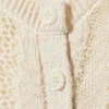 Slim-Fit-Strickjacke aus strukturiertem Strick – Off-White Slim-Fit-Strickjacke aus strukturiertem Strick – Off-White