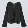 Slim Tie Top – Schwarz Slim Tie Top – Schwarz