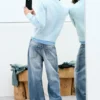 Solar Loose Wide Leg Unisex-Jeans – Blue Horses – Mittelblau Solar Loose Wide Leg Unisex-Jeans – Blue Horses – Mittelblau
