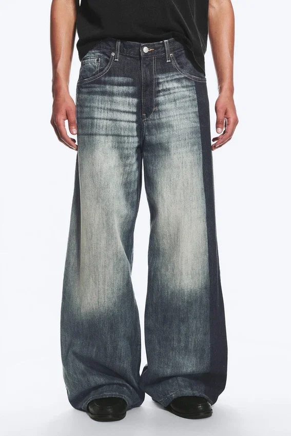 Solar Loose Wide Leg Unisex-Jeans – Laser Board Blue – Mittelblau Solar Loose Wide Leg Unisex-Jeans – Laser Board Blue – Mittelblau