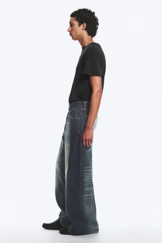 Solar Loose Wide Leg Unisex-Jeans – Laser Board Blue – Mittelblau Solar Loose Wide Leg Unisex-Jeans – Laser Board Blue – Mittelblau