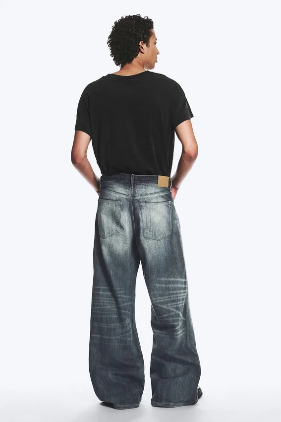 Solar Loose Wide Leg Unisex-Jeans – Laser Board Blue – Mittelblau Solar Loose Wide Leg Unisex-Jeans – Laser Board Blue – Mittelblau