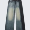 Solar Loose Wide Leg Unisex-Jeans – Laser Board Blue – Mittelblau Solar Loose Wide Leg Unisex-Jeans – Laser Board Blue – Mittelblau