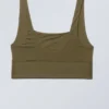 Soul Scoop Neck Soft Bra – Dunkelkhaki-Grün Soul Scoop Neck Soft Bra – Dunkelkhaki-Grün