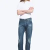 Space Mid Rise Relaxed Straight Dart Jeans – Spotted Blue – Dark Blue Space Mid Rise Relaxed Straight Dart Jeans – Spotted Blue – Dark Blue