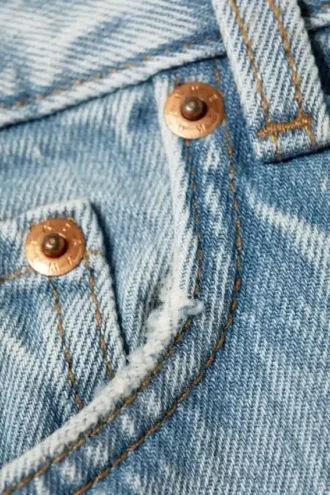 Space Mid Rise Relaxed Straight Jeans – Aeon Blue – Hellblau