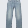 Space Mid Rise Relaxed Straight Jeans – Blue Stream – Mittelblau Space Mid Rise Relaxed Straight Jeans – Blue Stream – Mittelblau