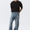 Space Mid Rise Relaxed Straight Jeans – Eisenblau Space Mid Rise Relaxed Straight Jeans – Eisenblau
