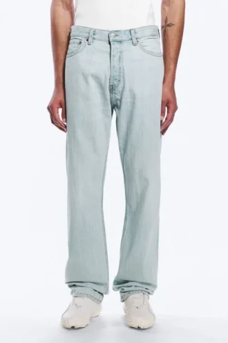 Space Mid Rise Relaxed Straight Jeans – Ghost Blue – Hellblau