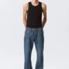 Space Mid Rise Relaxed Straight Jeans – Morning Blue – Dunkelblau Space Mid Rise Relaxed Straight Jeans – Morning Blue – Dunkelblau