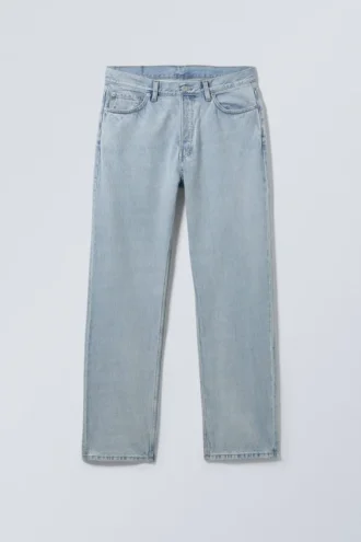 Space Mid Rise Relaxed Straight Jeans – Opulent Blue – Hellblau