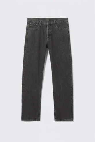 Space Mid Rise Relaxed Straight Jeans – Risso Black – Schwarz