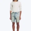 Space Relaxed Denim-Shorts in mittlerer Länge – Port Blue – Hellblau Space Relaxed Denim-Shorts in mittlerer Länge – Port Blue – Hellblau