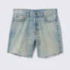 Space Relaxed Denim-Shorts in mittlerer Länge – Port Blue – Hellblau Space Relaxed Denim-Shorts in mittlerer Länge – Port Blue – Hellblau