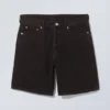 Space Relaxed Denim Shorts – Schwarz
