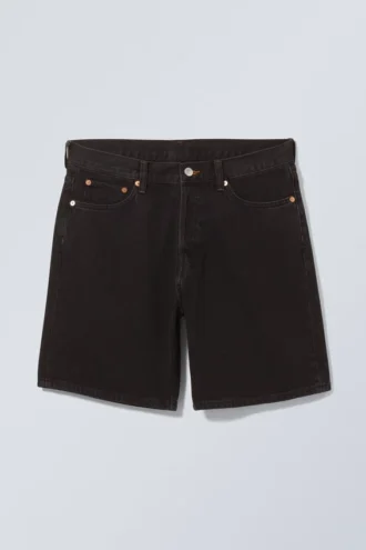 Space Relaxed Denim Shorts – Schwarz