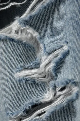 Space Relaxed Straight Leg Distressed Jeans – Distressed Blue
