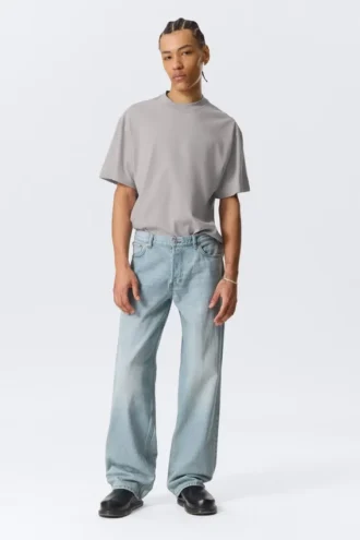 Sphere Low Rise Loose Straight Jeans – Aeon Blue – Hellblau