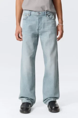 Sphere Low Rise Loose Straight Jeans – Aeon Blue – Hellblau
