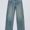 Sphere Low Rise Loose Straight Jeans – Cyan Dust – Mittelblau Sphere Low Rise Loose Straight Jeans – Cyan Dust – Mittelblau