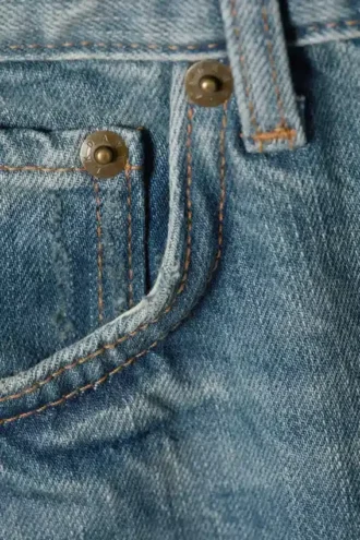 Sphere Low Rise Loose Straight Jeans – Cyan Dust – Mittelblau