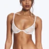 Spitzen-Plunge-BH mit Bügeln – Weiß Spitzen-Plunge-BH mit Bügeln – Weiß