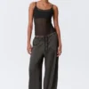 Spitzen-Pyjama-Tanktop – Dunkelgrau Spitzen-Pyjama-Tanktop – Dunkelgrau