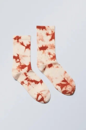 Sport-Tie-Dye-Socken – Rostrot Tie-Dye
