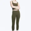 Sportleggings mit hoher Taille – Dunkelkhaki Sportleggings mit hoher Taille – Dunkelkhaki