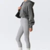 Sportleggings mit hoher Taille – Hellstaubgrau Sportleggings mit hoher Taille – Hellstaubgrau