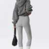 Sportleggings mit hoher Taille – Hellstaubgrau Sportleggings mit hoher Taille – Hellstaubgrau