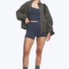 Sportliche Biker-Shorts mit hoher Taille – Dunkelblau Sportliche Biker-Shorts mit hoher Taille – Dunkelblau