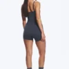 Sportliche Biker-Shorts mit hoher Taille – Dunkelblau Sportliche Biker-Shorts mit hoher Taille – Dunkelblau