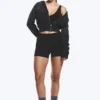 Sportliche Bikershorts mit hoher Taille – Schwarz Sportliche Bikershorts mit hoher Taille – Schwarz