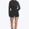 Sportliche Bikershorts mit hoher Taille – Schwarz Sportliche Bikershorts mit hoher Taille – Schwarz