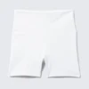 Sportliche Bikershorts mit hoher Taille – Weiß Sportliche Bikershorts mit hoher Taille – Weiß